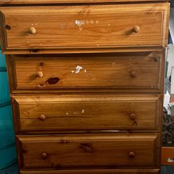 Real Wood Custom Build Dresser W 4 Drawers