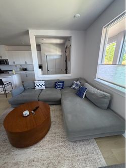 West Elm Haven Sectional – Feather Gray – Excellent Condition