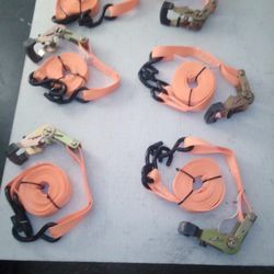 Six Complete 'New' Tie Down Come Along Straps