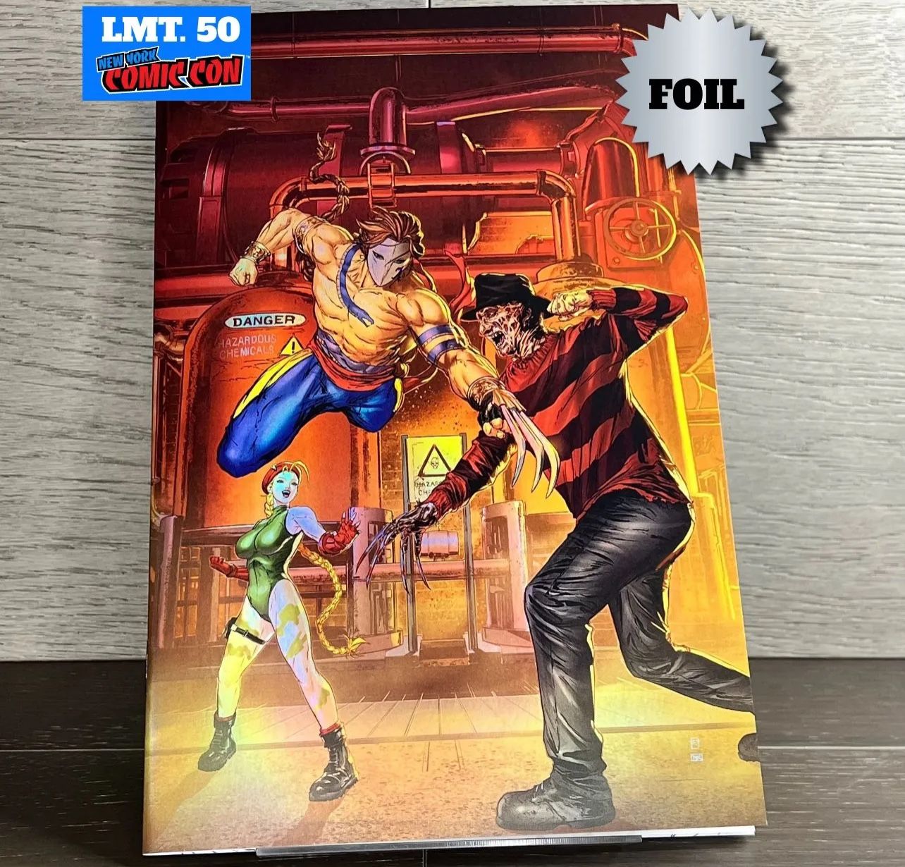 Deadly Vega vs Freddy Krueger Foil NYCC Exclusive LMT 50 w/ COA