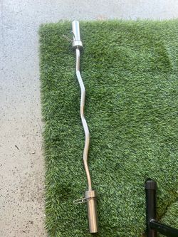 Olympic EZ Curl Bar with Spring Collars