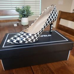 Alfani jeules black white houndstooth shoes pumps