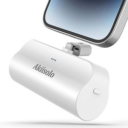 new Portable Charger Power Bank For iPhone With Dual Infterface, Real 5000mAh , Mini Phone Charger Battery Pack Fast Charging Compatible with iPhone 1