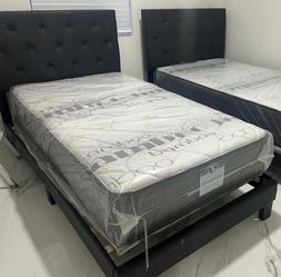 New Twin Orthopedic Mattress And Box Spring (headboard Not Included) 