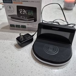 Universal Lighted Phone Charger Alarm Clock 