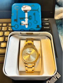 Gold  Fossil Watch