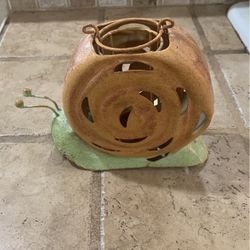 Snail Candle Holder~Yard Art? 