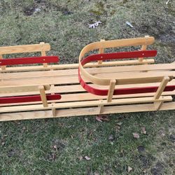 LL Bean All Wood Tandem Sled