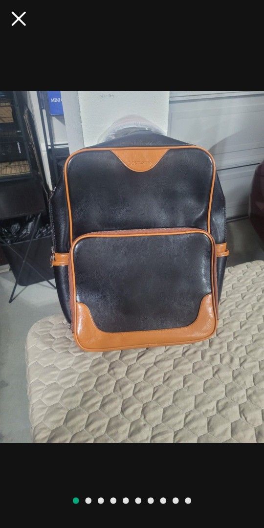 Leather Laptop Backpack 15.6"