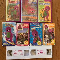Lot of Barney VHS Tapes