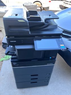 Toshiba E-Studio 5005AC A3 A4 Color Laser Multifunction Printer - 50ppm, Copy, Print, Scan, Scan-to-USB, Print-from-USB, Auto Duplex, Network, 2 Trays