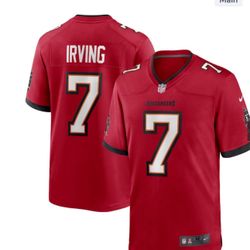 Bucky Irving #7 Nike On-Field Tampa Bay Buccaneers Red Jersey NEW