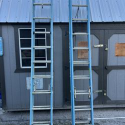 (2) Werner 20 Ft Fiberglass Ladders