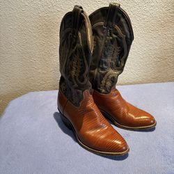Men’s American Made Exotic Lizard Leather Western Boots 