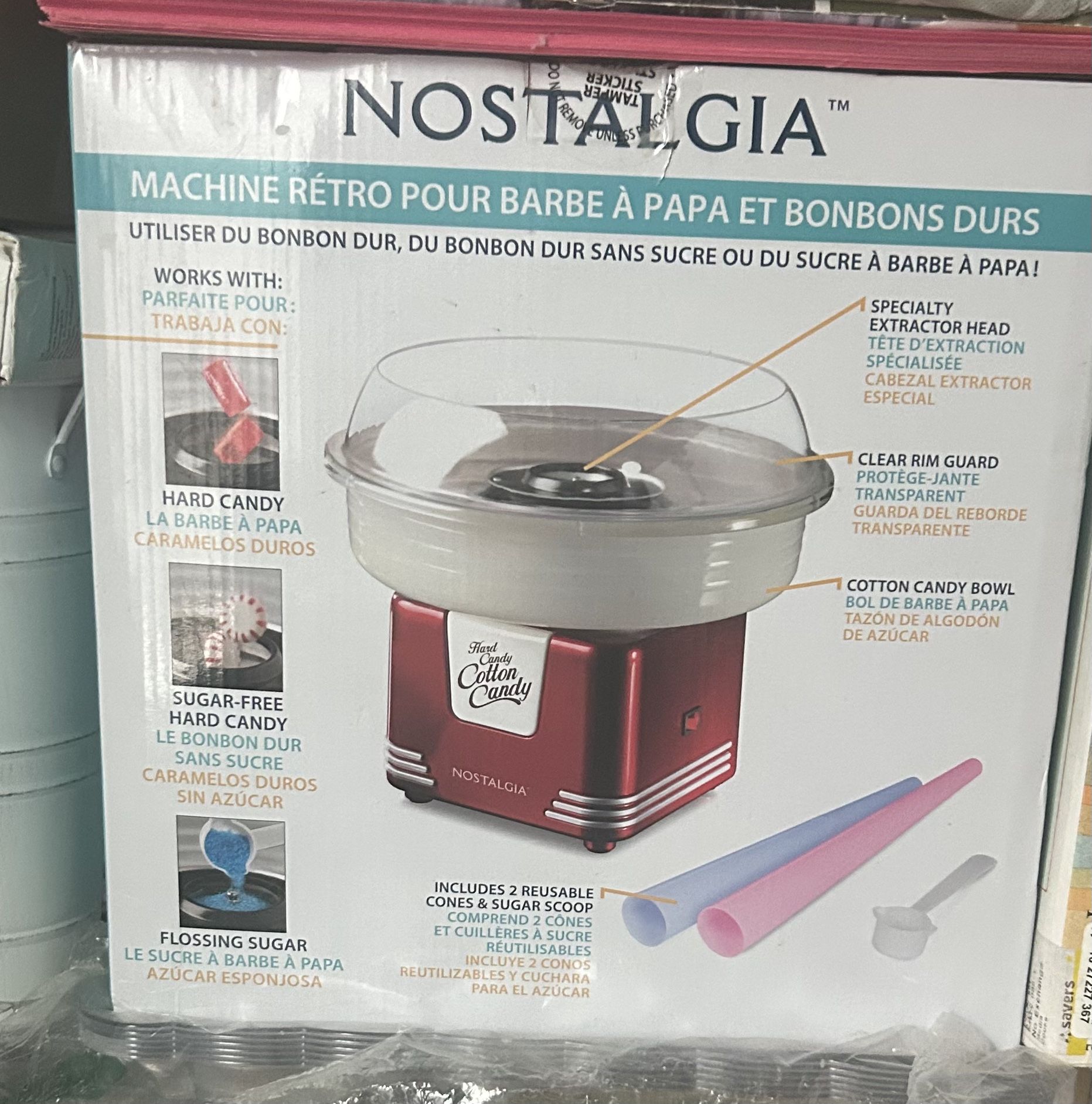 Nostalgia Retro Hard & Sugar-Free Candy Cotton Candy Maker