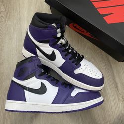 Court Purple Jordan 1s Sz 11