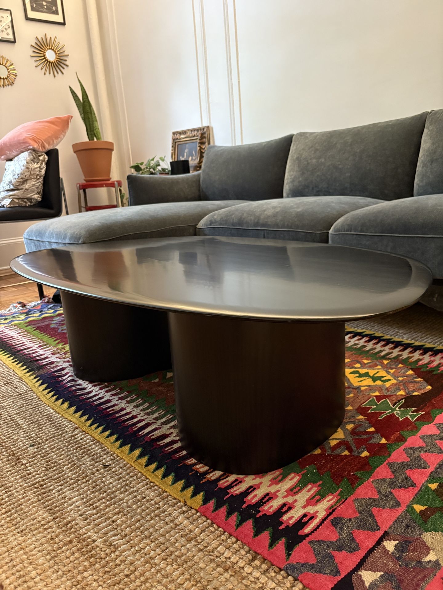 Black Sculptural Coffee Table 