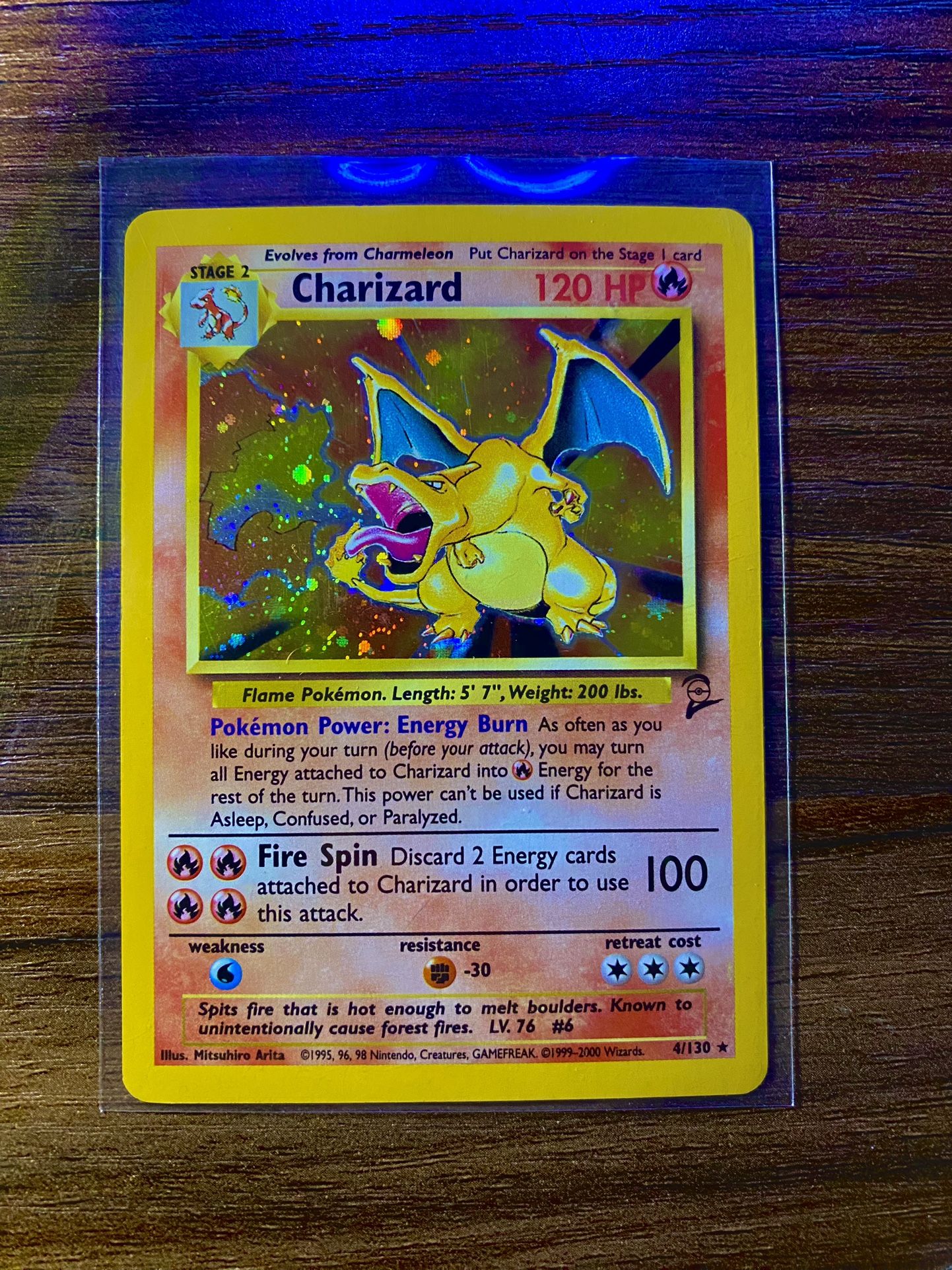 Pokemon Card - Charizard Base Set 2 Holo - Mint NM+