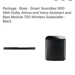 Bose Home Theather Soundbar W/ Wireless Sub! 