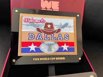FIFA World Cup 2026 Welcome to Dallas Framed Collectible Patch Hospitality Rare