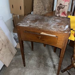 Antique Sewing Machine Table 