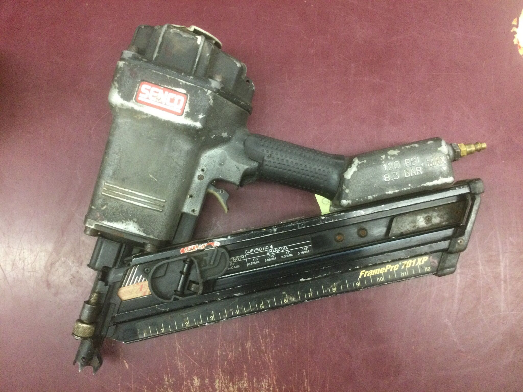 BROKEN SENCO FRAMING NAILER AIR NAIL GUN PNEUMATIC FRAMER FRAMEPRO 710XP