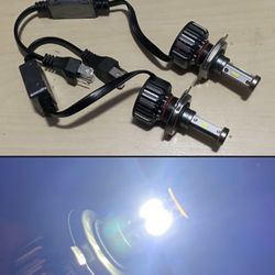 H4 9003 6500K 16000 LUMENS BRIGHT WHITE LED LIGHTS LUCES $40