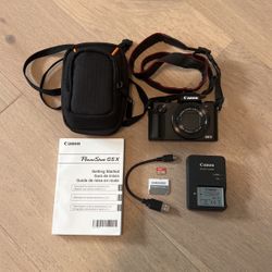 Canon PowerShot G5 X Digital Camera With Case, Batteries, SD Card