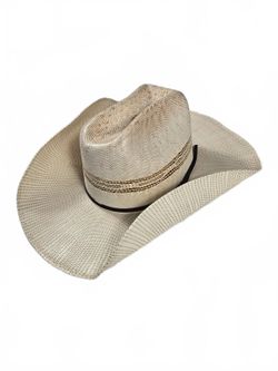 TWISTER Premium Bangora Straw Cowboy Hat Vented Cattleman Size 7 3/8 Workwear