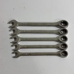 GEARWRENCH 5 Pc. 12 Pt. Ratcheting Combination Wrench Set, SAE