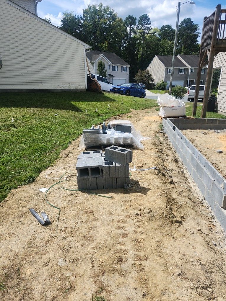 concrete block-lintel Block-1/2 ton of sand