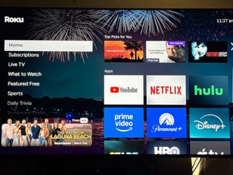 TCL 55 inch 4k tv with a Roku soundbar
