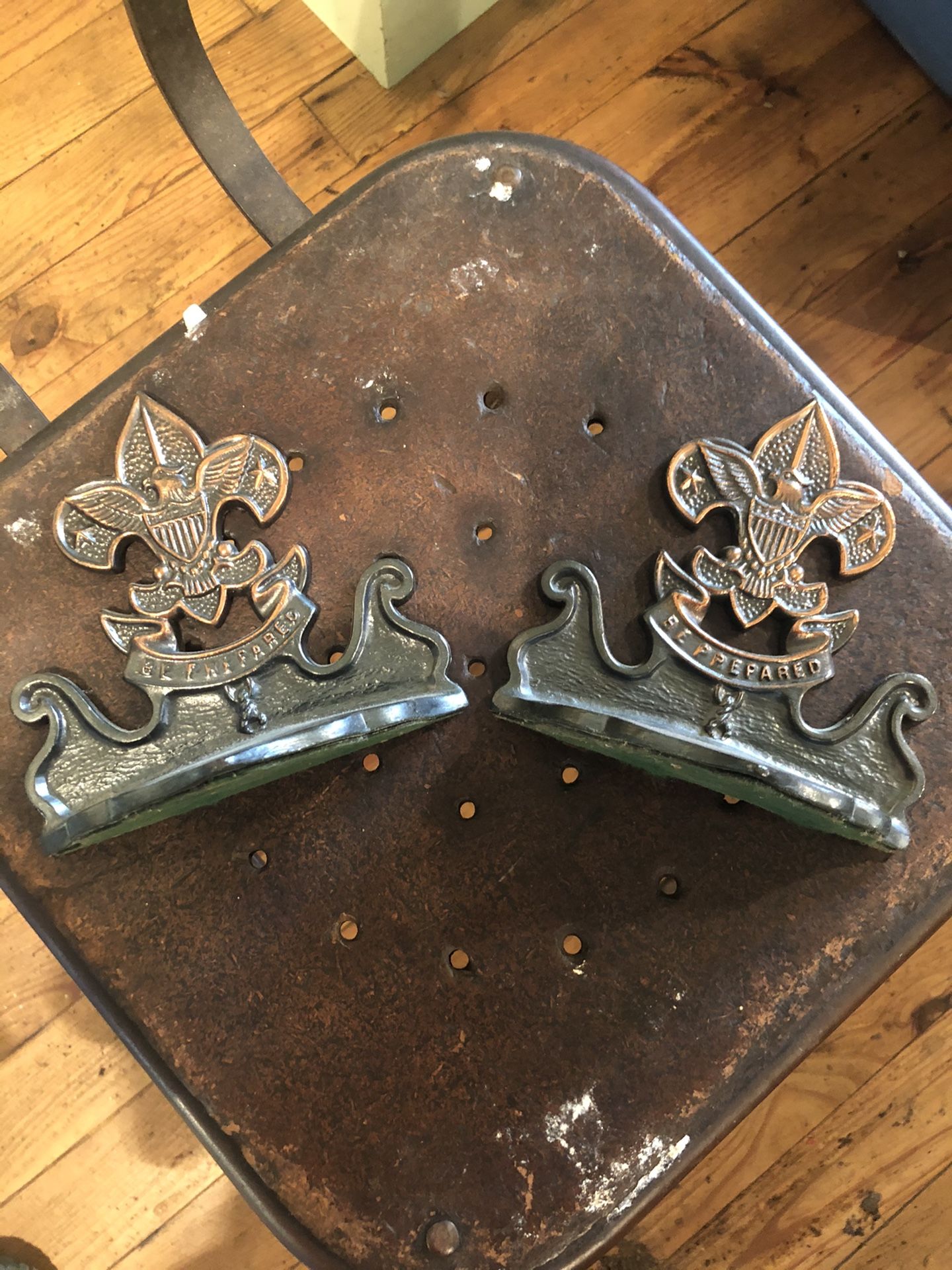 Boy Scouts of America , 1940’s bronze bookends