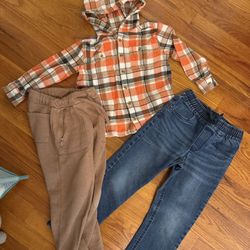 Boys Jeans, Joggers, Flannel Shirt