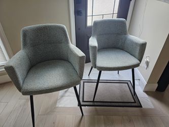Upholstered Chairs (2) - Blue Green