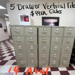 5-DRAWER VERTICAL FILE CABINET