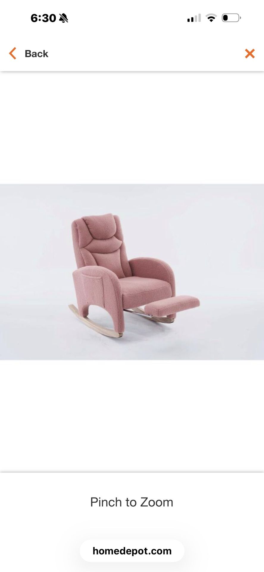 Pink Rocking Chair With Footrest for Sale in Fontana, CA - OfferUp