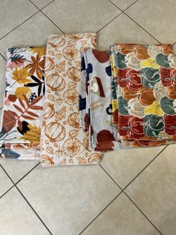 4 Fall Pumpkin Blankets Throws