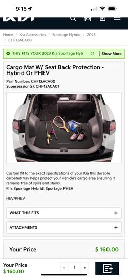 KIA Sportage Cargo Mat