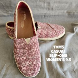 TOMS CASUAL SLIP-ONS, WOMEN'S 9.5