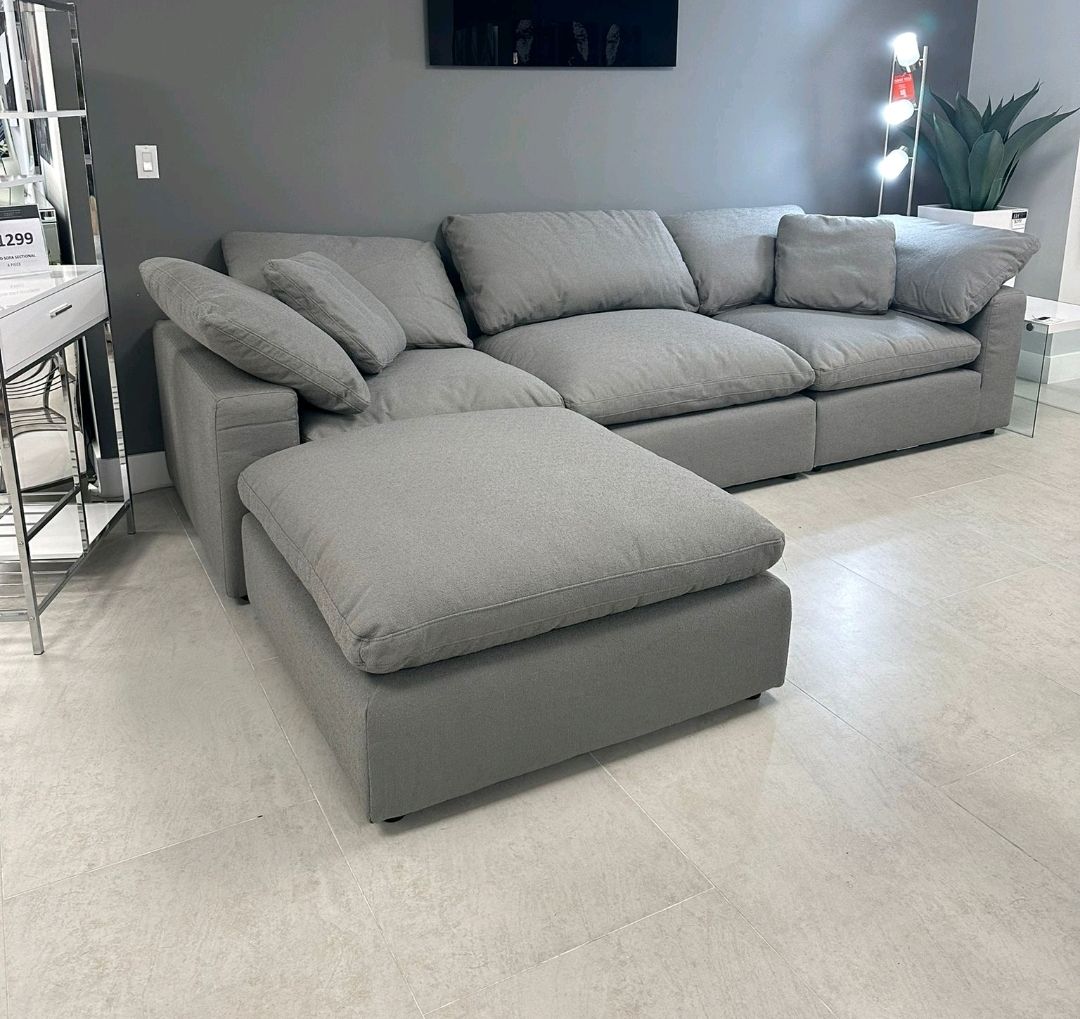 Grey Cloud sectional Sofa new 4 segments nixon
