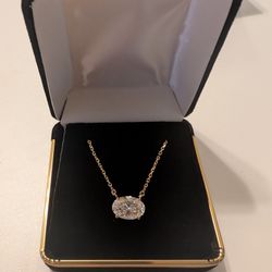 3.5 Carat Oval Diamond Pendant 