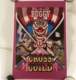 One Piece Cross Guild Poster 40x60cm – Buggy Mihawk Crocodile 🏴‍☠️