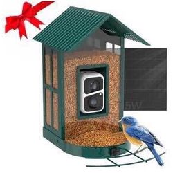 SOLIOM BF08 - Metal Solar Bird Feeder Camera with AI to Identify Bird Species