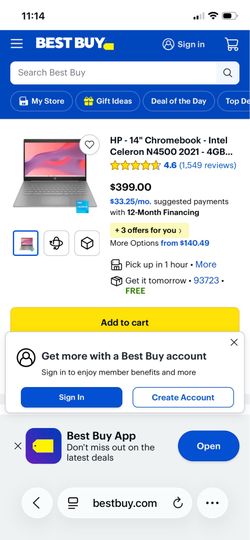 Hp chrome 14 inch intel