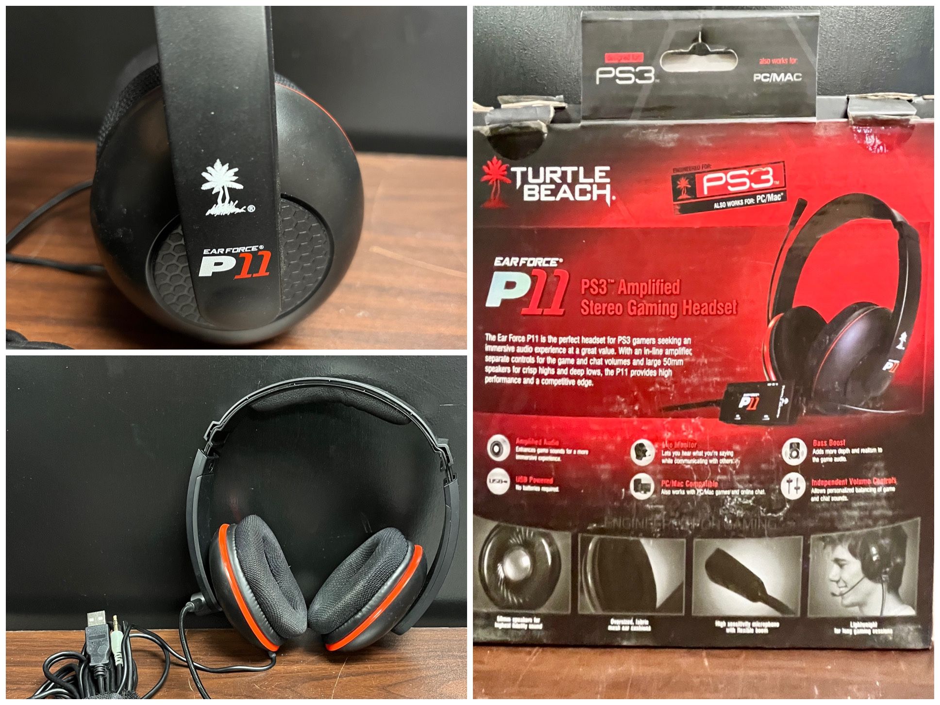 Turtle Beach - Ear Force P11 - Amplified Stereo Gaming Headset PS4, PS3, PC, Mac