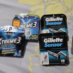 Gillete Mach3....Gillete Sensor Excel...Gillette Sensor....Schick  Xtreme 3 