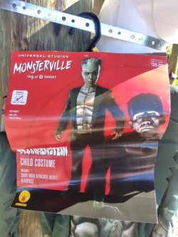 Frankenstein Child Costume small 4-6 Brand new. Universal Monsters