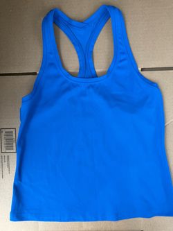 Blue Racerback Athletic Tank Top