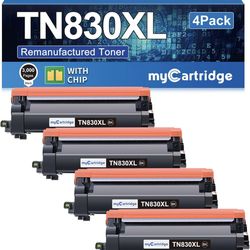 Remanufactured Black Toner Cartridge 4 Pack